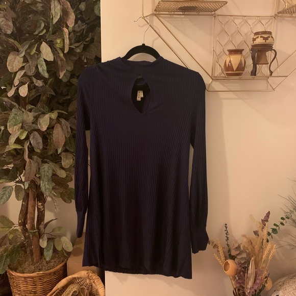 Blue Keyhole Free People Dress - Picture 2 of 3